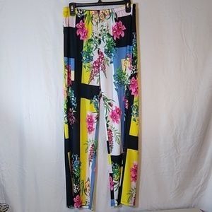 New Wide Leg Palazzo Pants Blossom Block Large